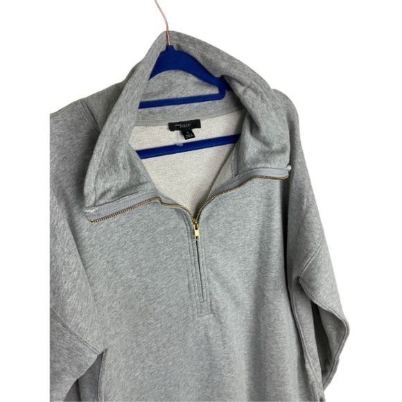 J. Crew University Terry Half-Zip Tunic  NEW - Picture 9 of 12